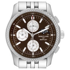 Breitling Bentley Mark VI Complications Steel Platinum Mens Watch P19362