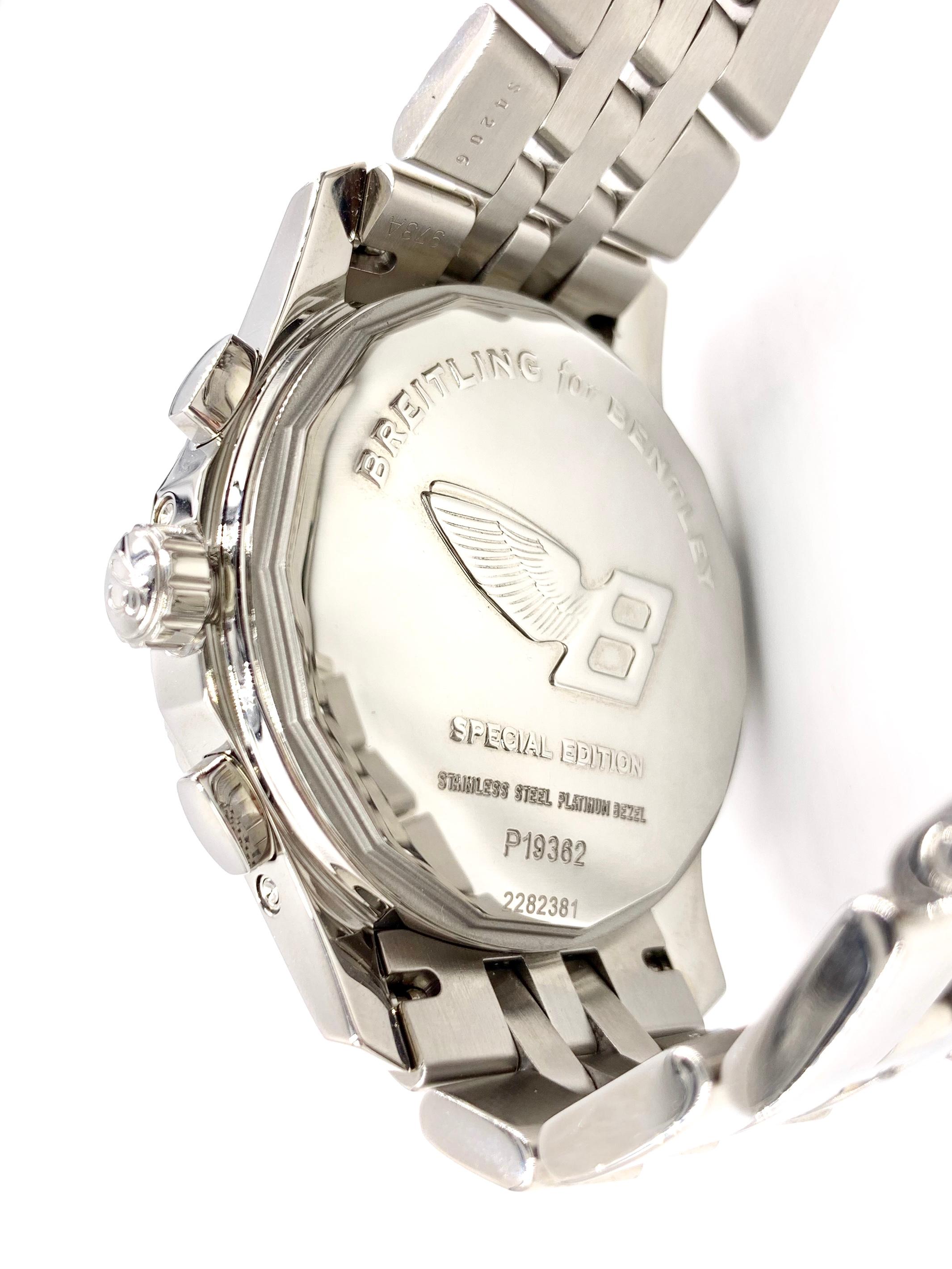 Breitling Bentley Mark VI Complications Watch Platinum Bezel P1936212/Q540 In New Condition For Sale In Pikesville, MD