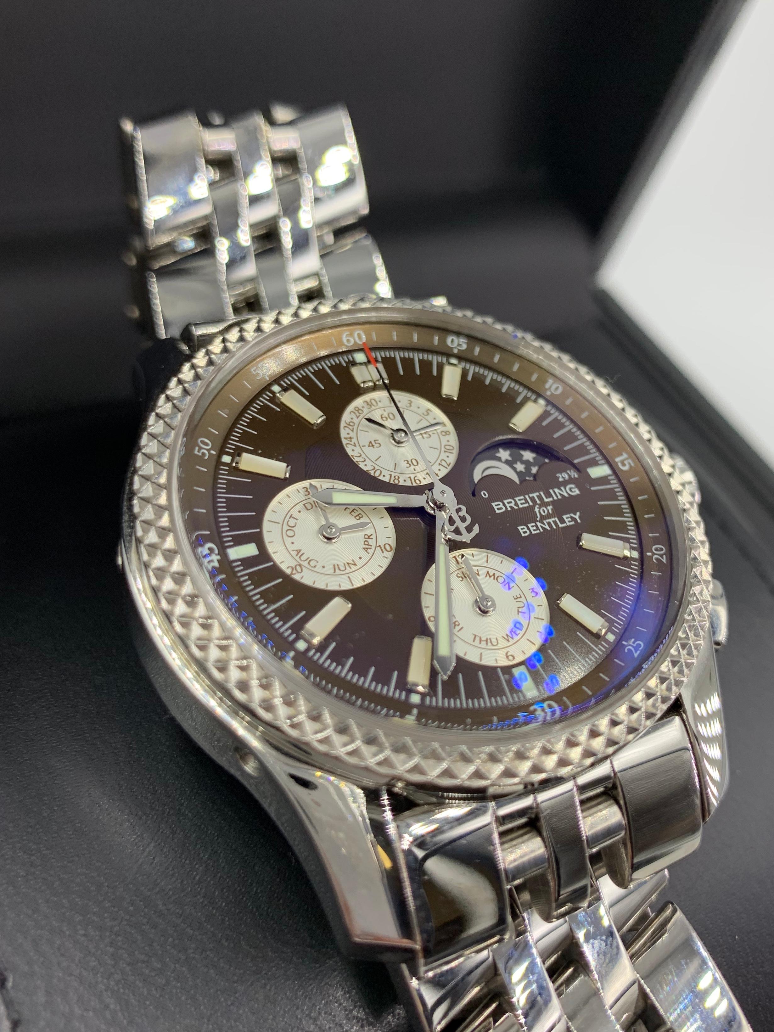 Breitling Bentley Mark VI Complications Watch Platinum Bezel P1936212/Q540 For Sale 3