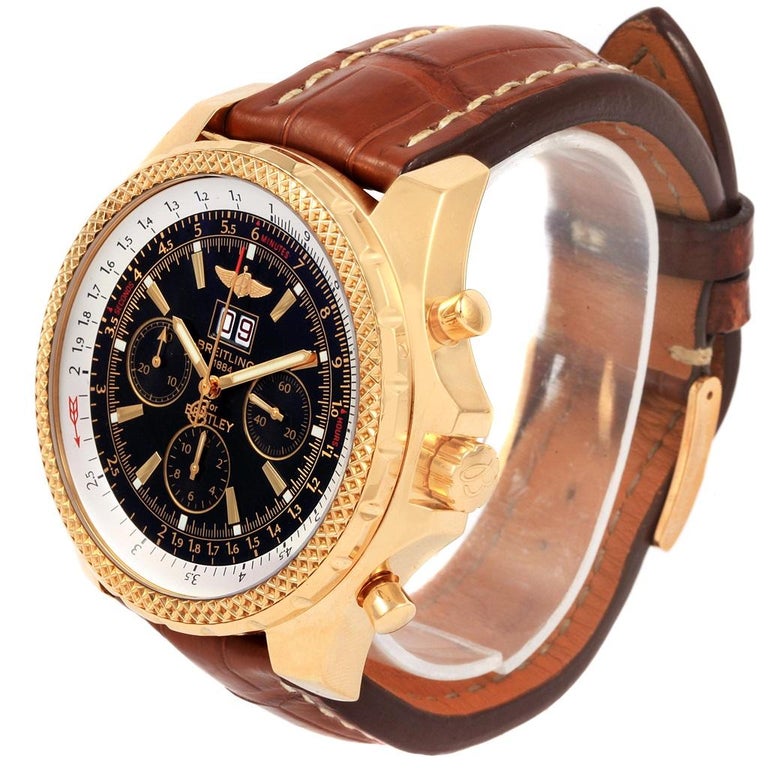 Breitling Bentley Motors 6 75 Yellow Gold Chronograph Men