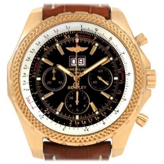 Breitling Bentley Motors 6.75 Yellow Gold Chronograph Men's Watch K44362