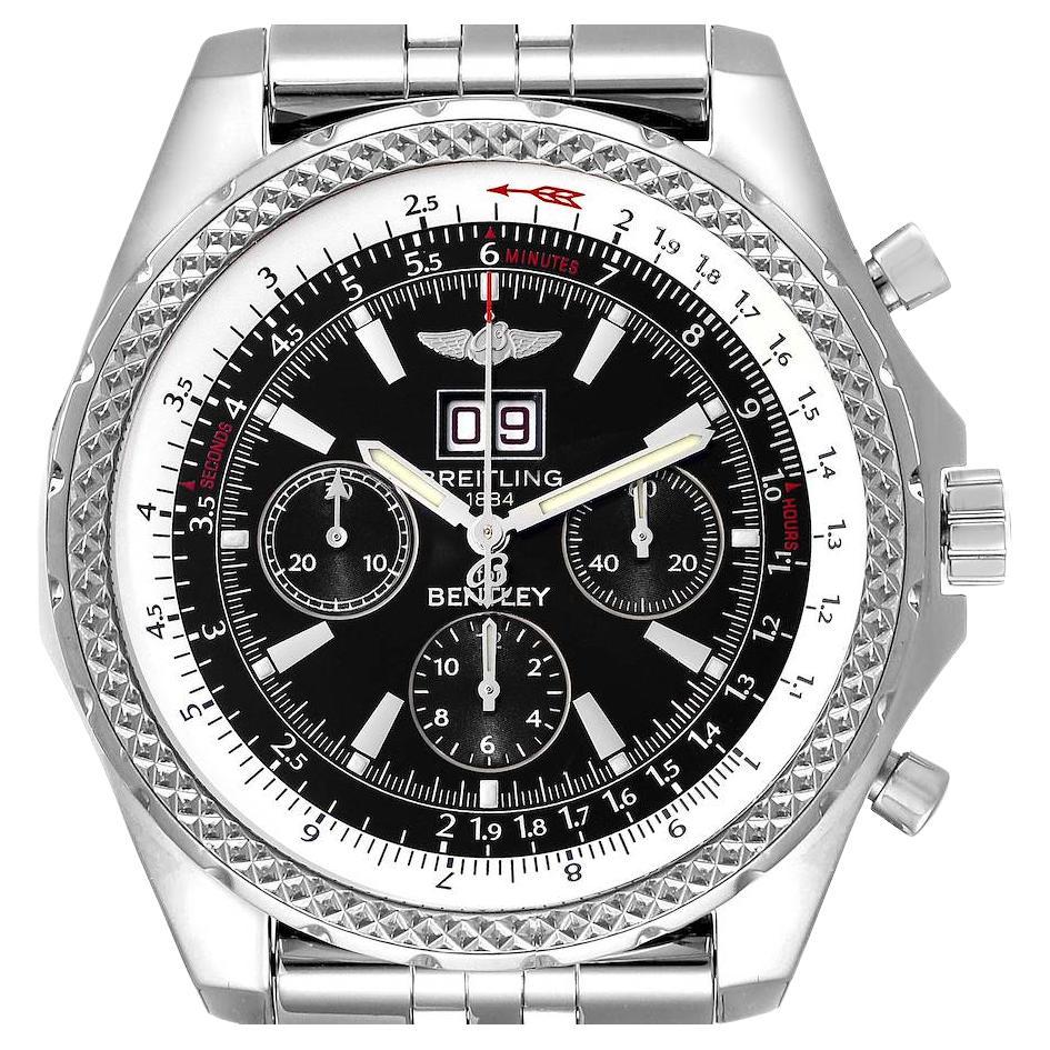Breitling Bentley Motors Black Dial Chronograph Mens Watch A44362 For Sale