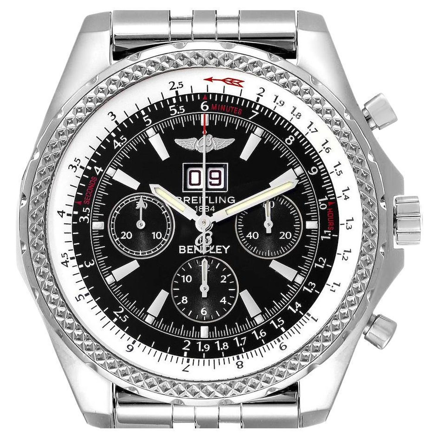 Breitling Bentley Motors Chronograph Herrenuhr mit schwarzem  