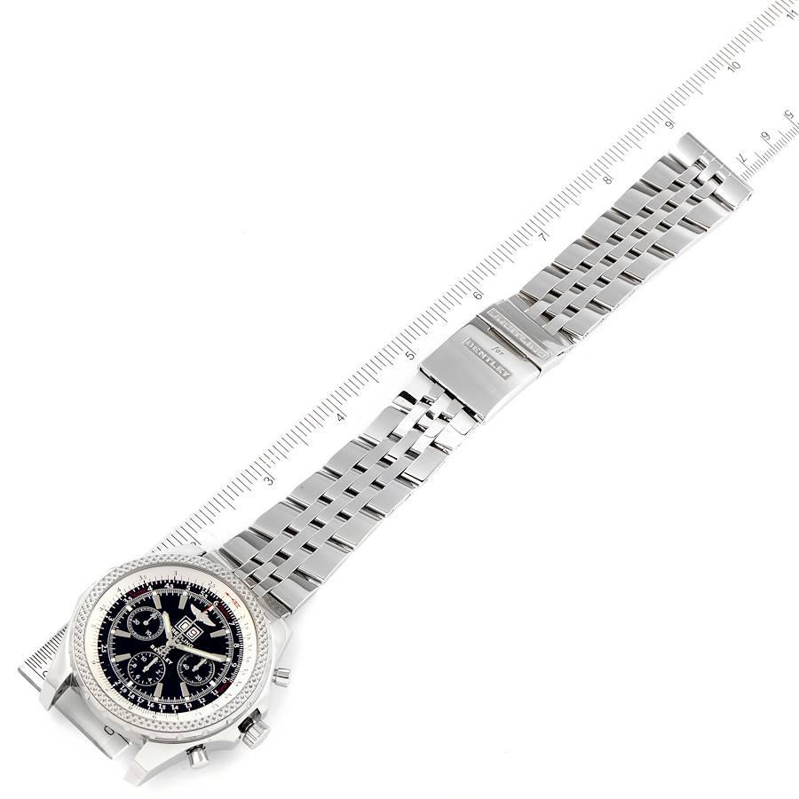 Breitling Bentley Motors Black Dial Chronograph Mens Watch A44362 Papers For Sale 5