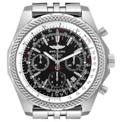 Breitling Bentley Motors Schwarzes Zifferblatt Chronograph Stahl Herrenuhr A25362 Papiere
