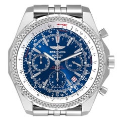 Breitling Bentley Motors Blue Dial Chronograph Steel Mens Watch A25362