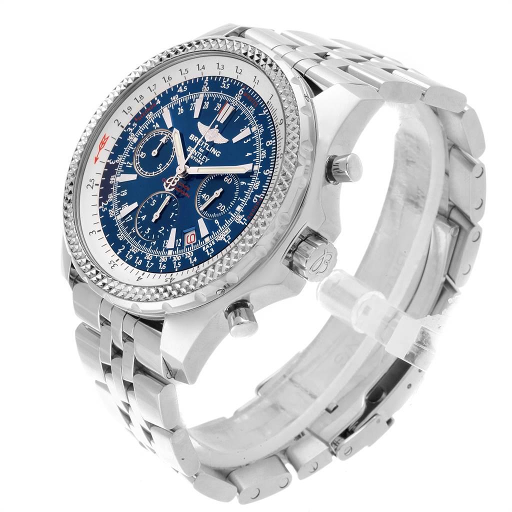 breitling blue face watch