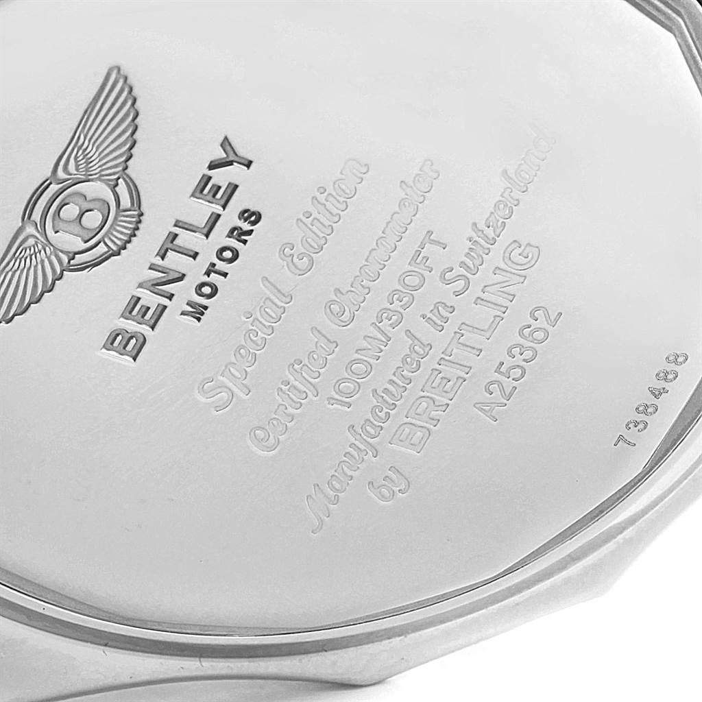 Men's Breitling Bentley Motors Blue Dial Chronograph Watch A25362 Box For Sale