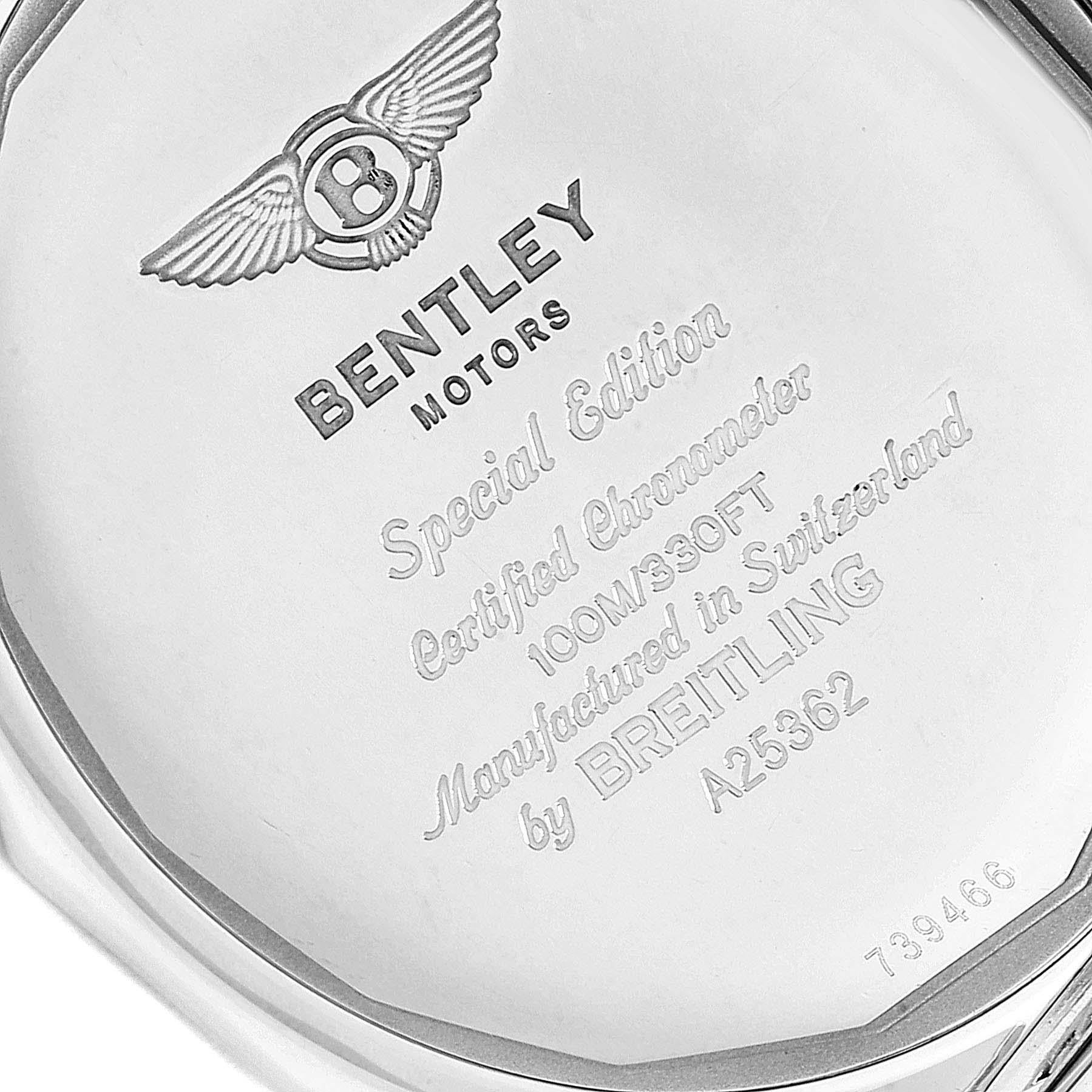 Breitling Bentley Motors Bronze Dial Steel Men's Watch A25362 Box Papers 3