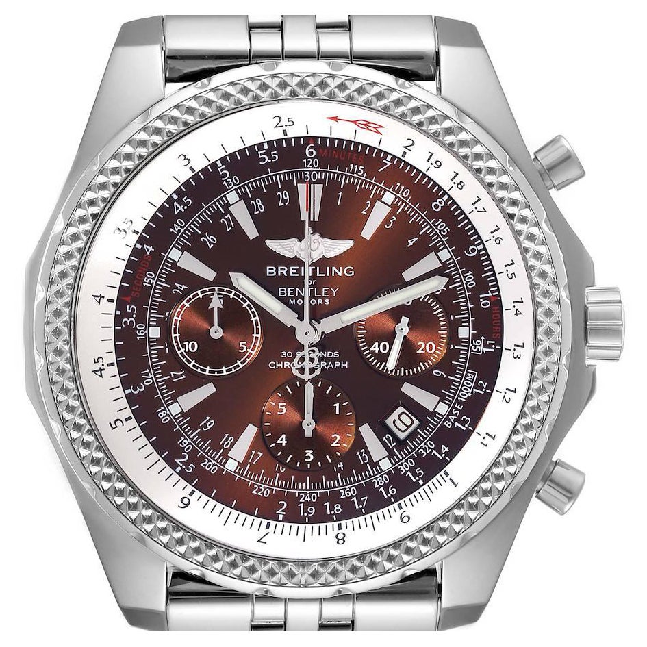 Stahl-Herrenuhr A25362 von Breitling Bentley Motors mit Bronze-Zifferblatt