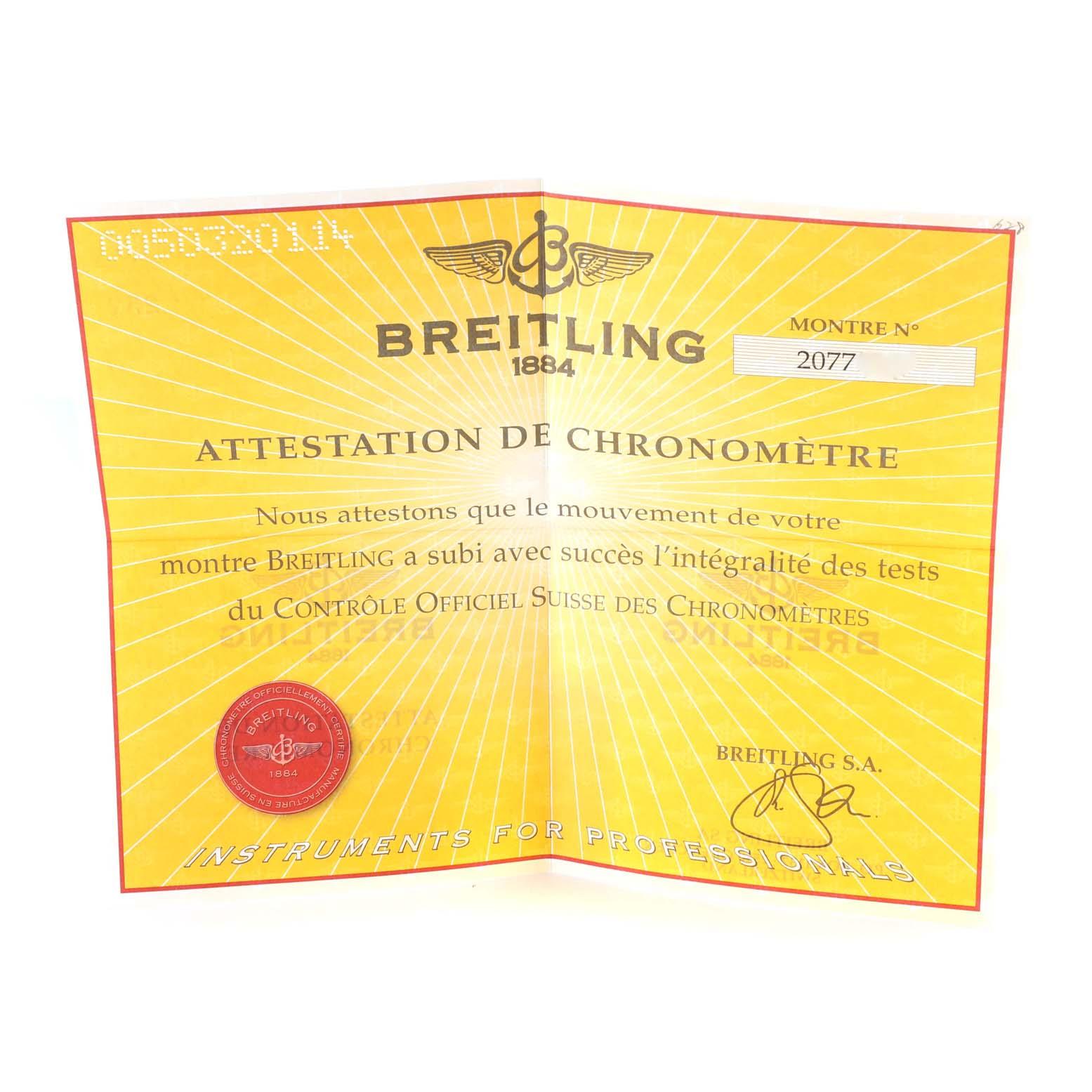 Breitling Bentley Motors Chronograph Stahl Herrenuhr A25362 Box Papiere im Angebot 2