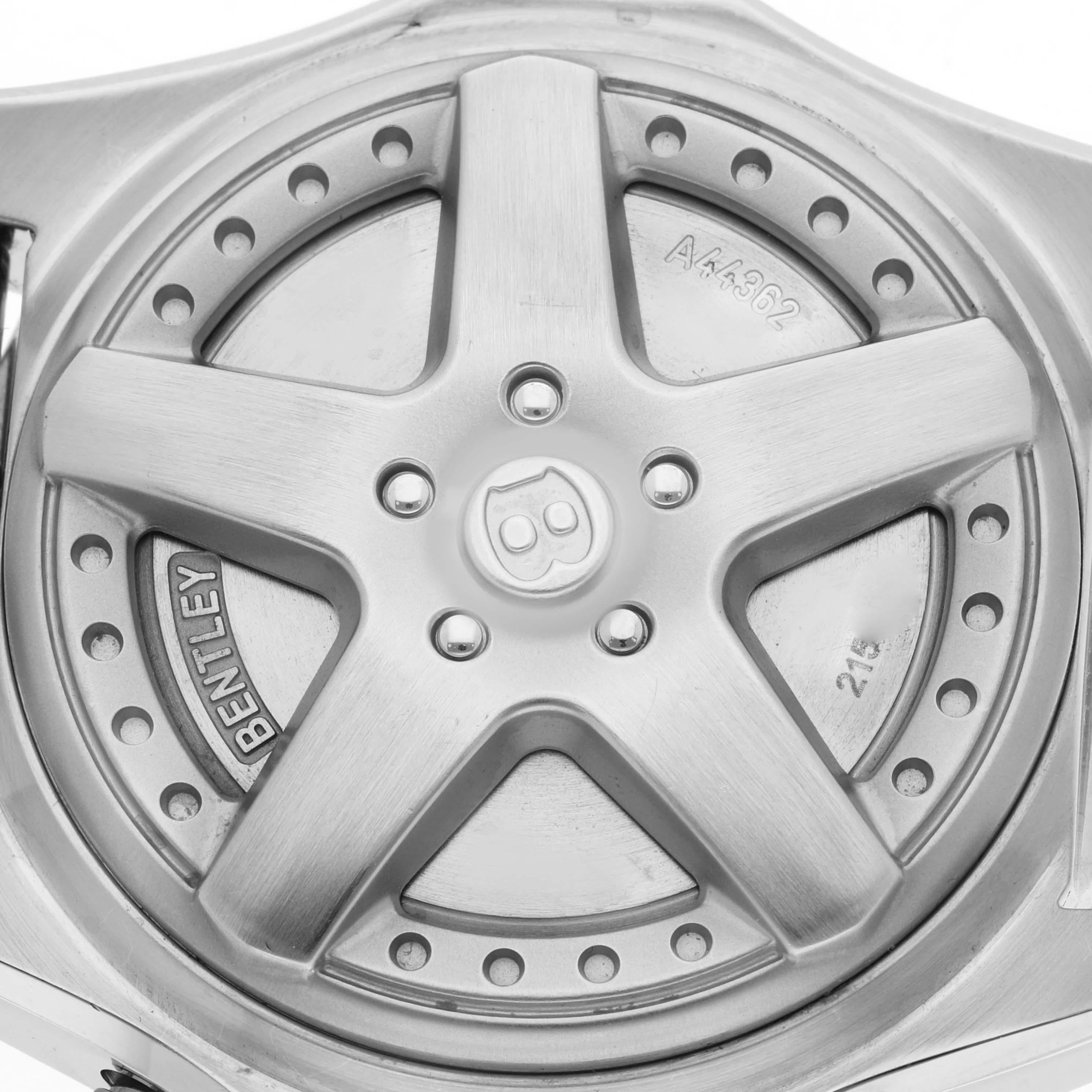 Breitling Bentley Motors Chronograph Stahl Herrenuhr A44362 Box Papiere im Angebot 6