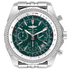 Breitling Bentley Motors Montre chronographe en acier avec cadran vert pour hommes A25362