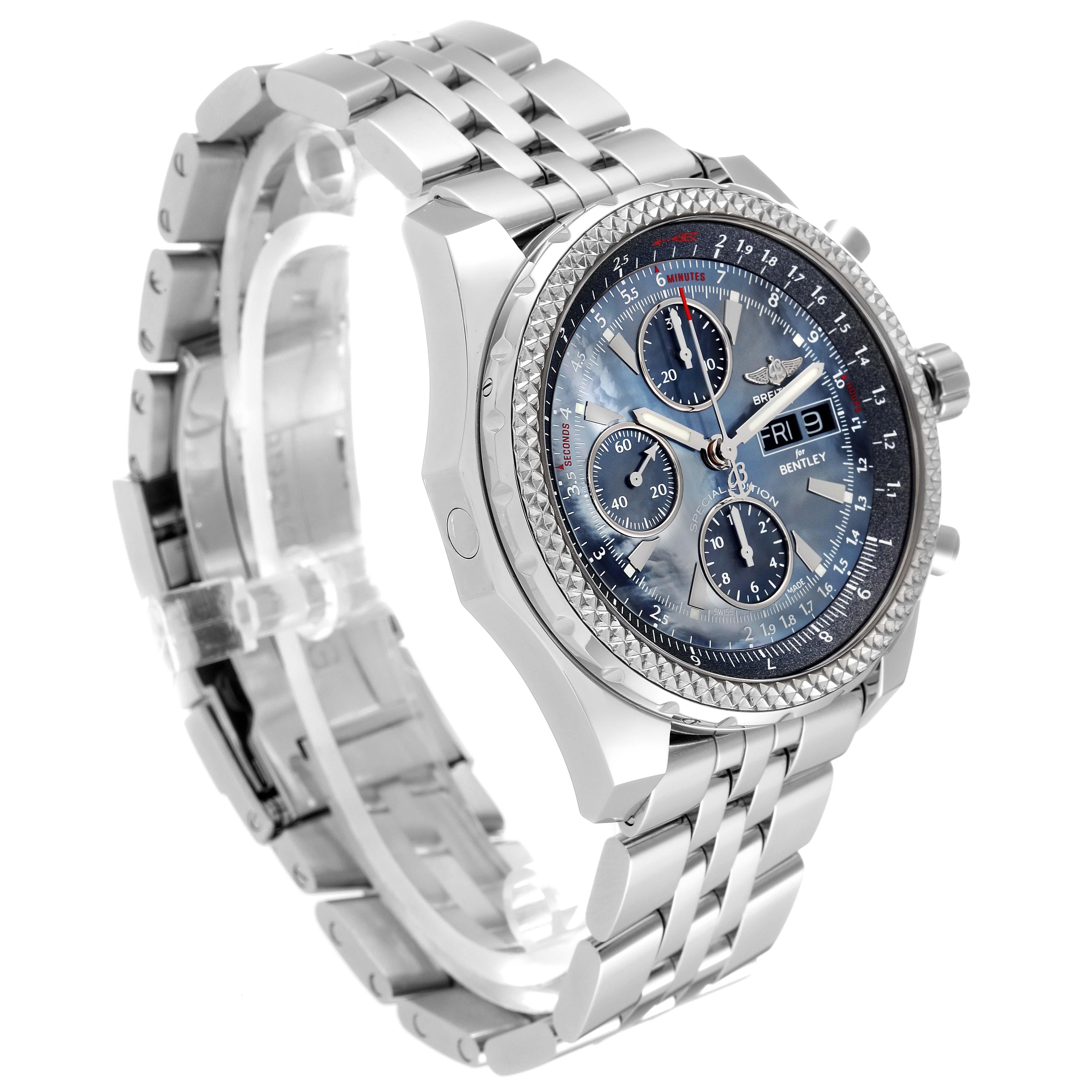 Breitling Bentley Motors GT bleu avec cadran en nacre pour hommes A13362 1