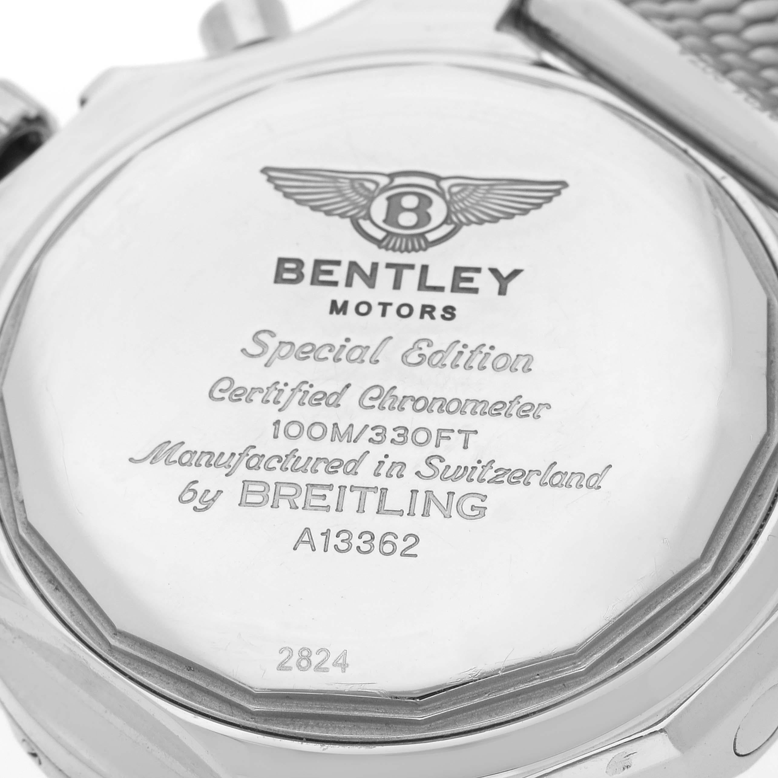 Breitling Bentley Motors GT Blue Mother of Pearl Dial Steel Mens Watch A13362 3