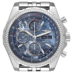 Breitling Bentley Motors GT Blue Mother Of Pearl Dial Steel Mens Watch A13362