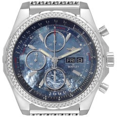 Breitling Bentley Motors GT Blue Mother of Pearl Dial Steel Mens Watch A13362