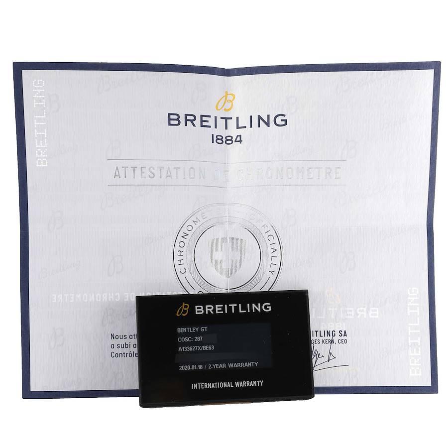Breitling Bentley Motors GT Blue Mother of Pearl Dial Watch A13362 Box Card 3