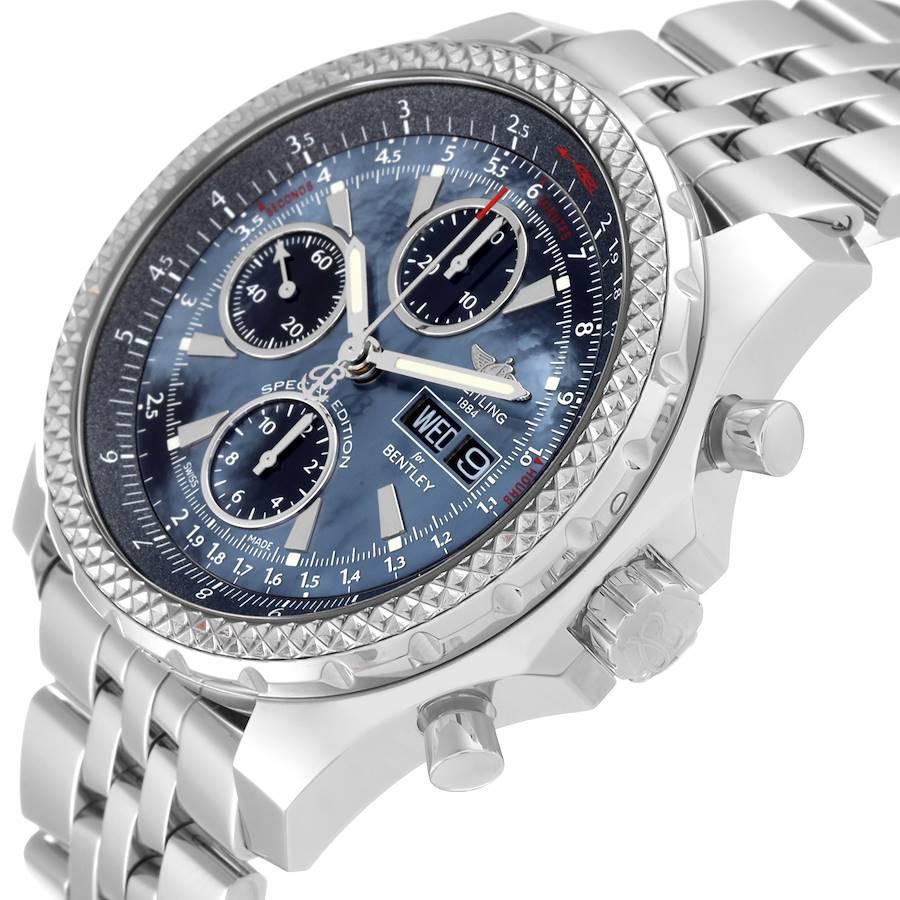 Breitling Bentley Motors GT Blue Mother of Pearl Dial Watch A13362 Card 1
