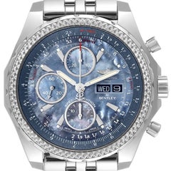 Breitling Bentley Motors GT Blue Mother of Pearl Dial Watch A13362 Card