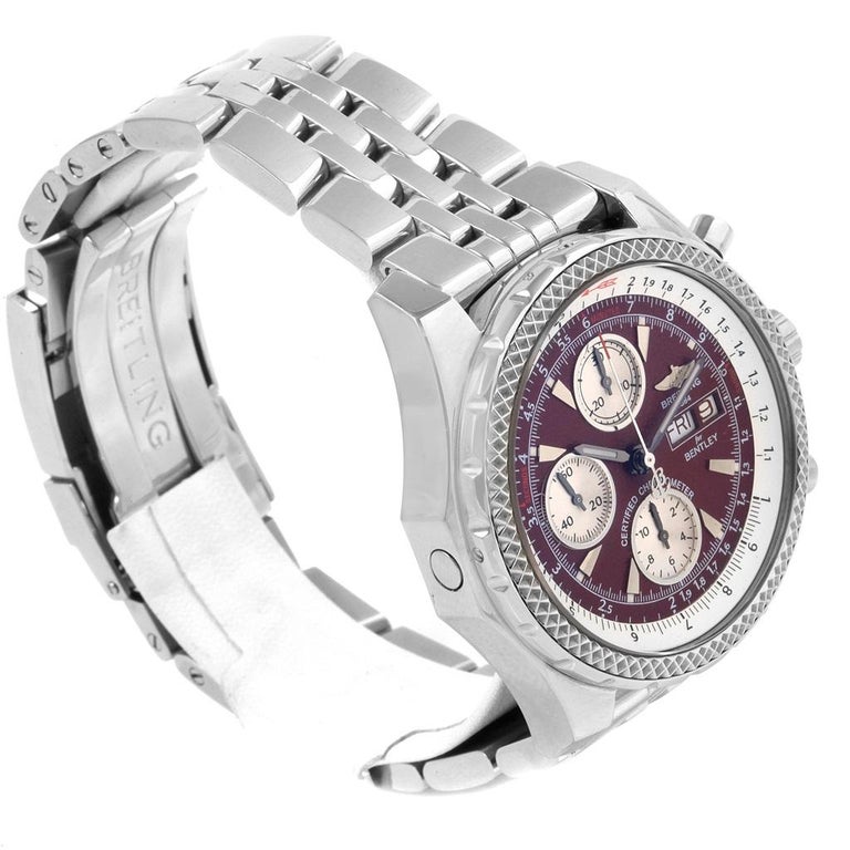Breitling Bentley Motors Gt Burgundy Dial Men S Watch