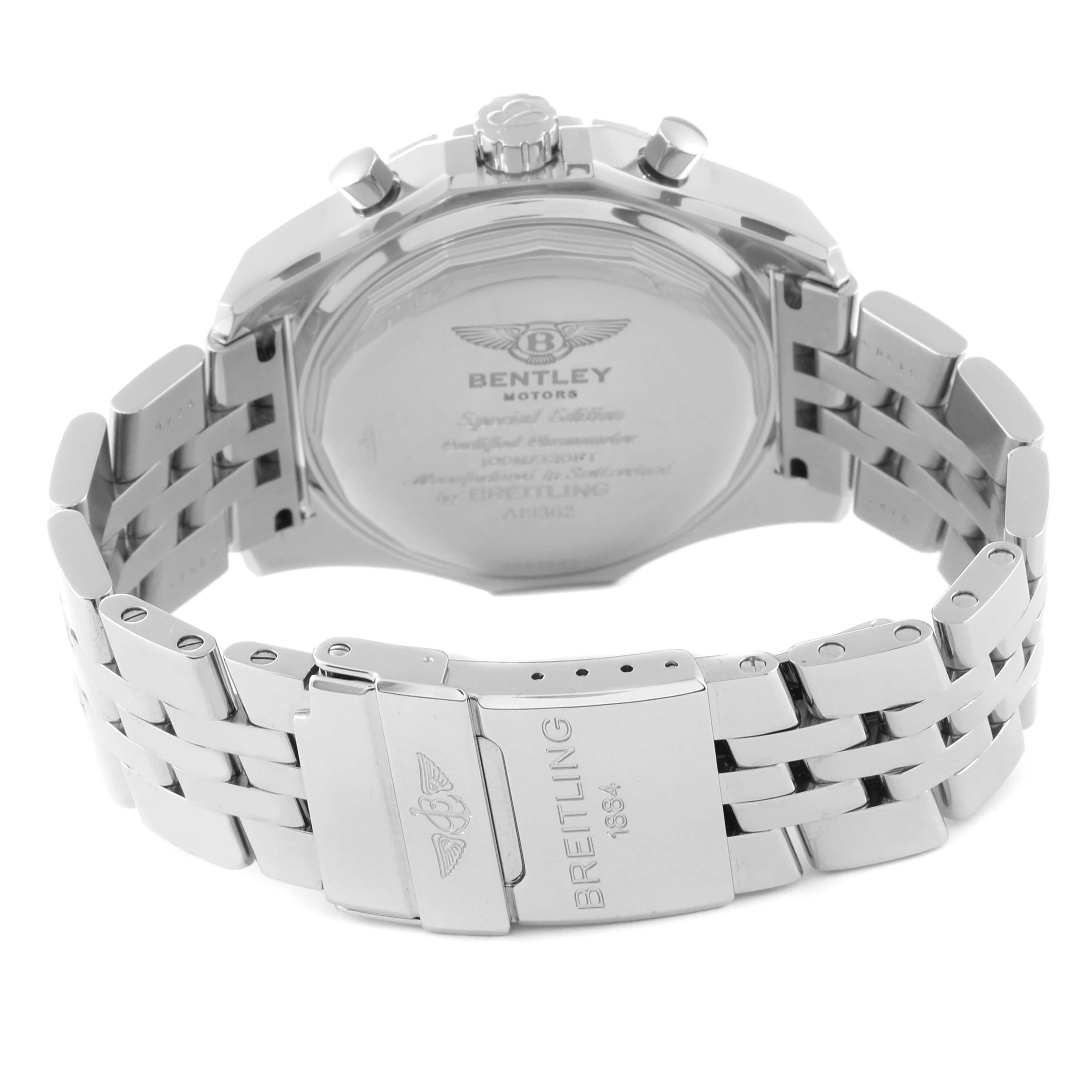 Montre Hommes Breitling Bentley Motors GT Bourgogne Cadran Acier A13362 6