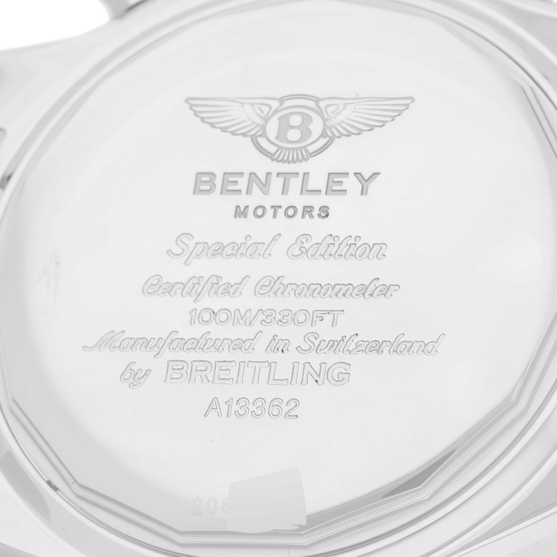 Men's Breitling Bentley Motors GT Burgundy Dial Steel Mens Watch A13362 For Sale