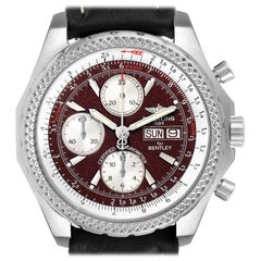 Breitling Bentley Motors GT Burgundy Dial Steel Men's Watch A13362