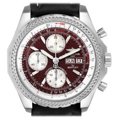 Breitling Bentley Motors GT Burgundy Dial Steel Men's Watch A13362