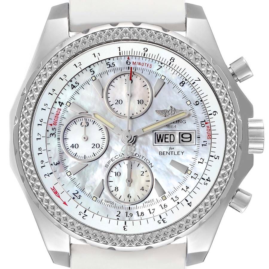 Breitling Bentley Motors GT Mother of Pearl Dial Mens Watch A13362 Box  Papers For Sale at 1stDibs | أسعار ساعات بنتلي الأصلية, men's mother of  pearl watch, ساعة بنتلي 1884