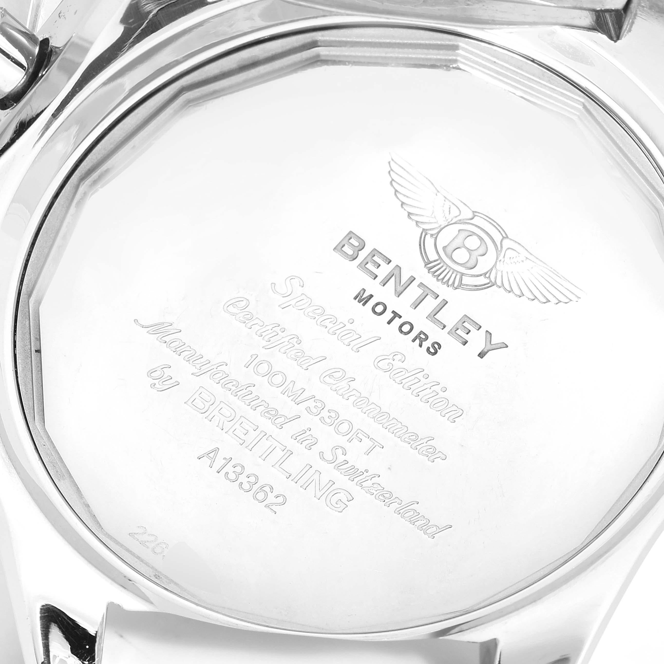 Breitling Bentley Motors GT Silver Dial Chronograph Men's Watch A13362 For Sale 1