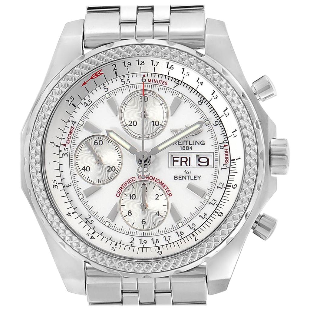 Breitling Bentley Motors GT Silver Dial Chronograph Men’s Watch A13362