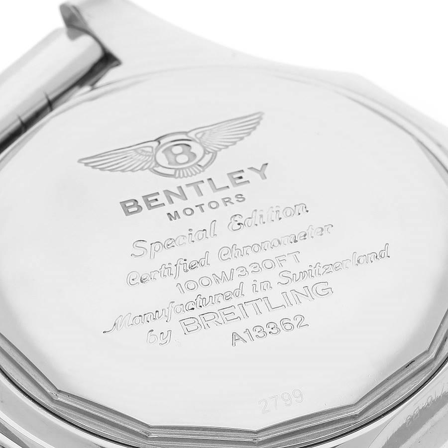Breitling Bentley Motors GT Montre chronographe à cadran argenté A13362 avec carte de boîte 3