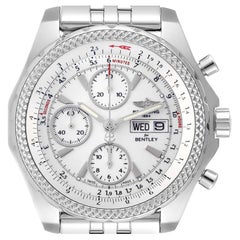 Breitling Bentley Motors GT Silver Dial Chronograph Watch A13362 Box Card