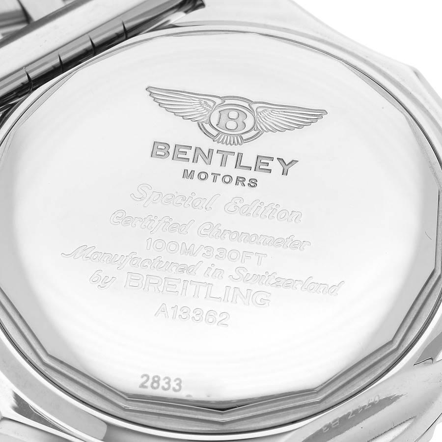 Breitling Bentley Motors GT Special Edition Mens Watch A13362 Box Card In Excellent Condition In Atlanta, GA