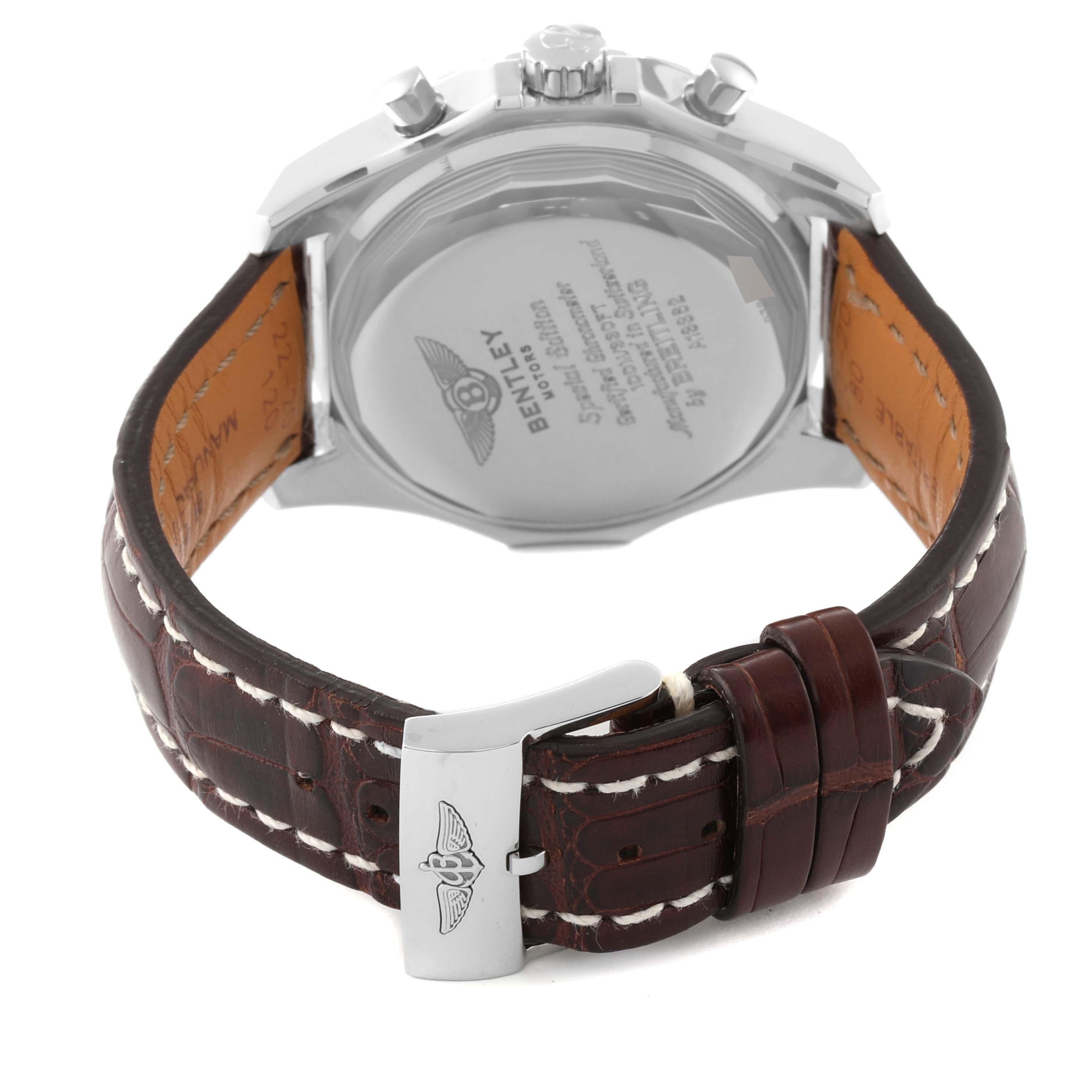 Breitling Bentley Motors GT White Dial Steel Mens Watch A13362 Box Card 2