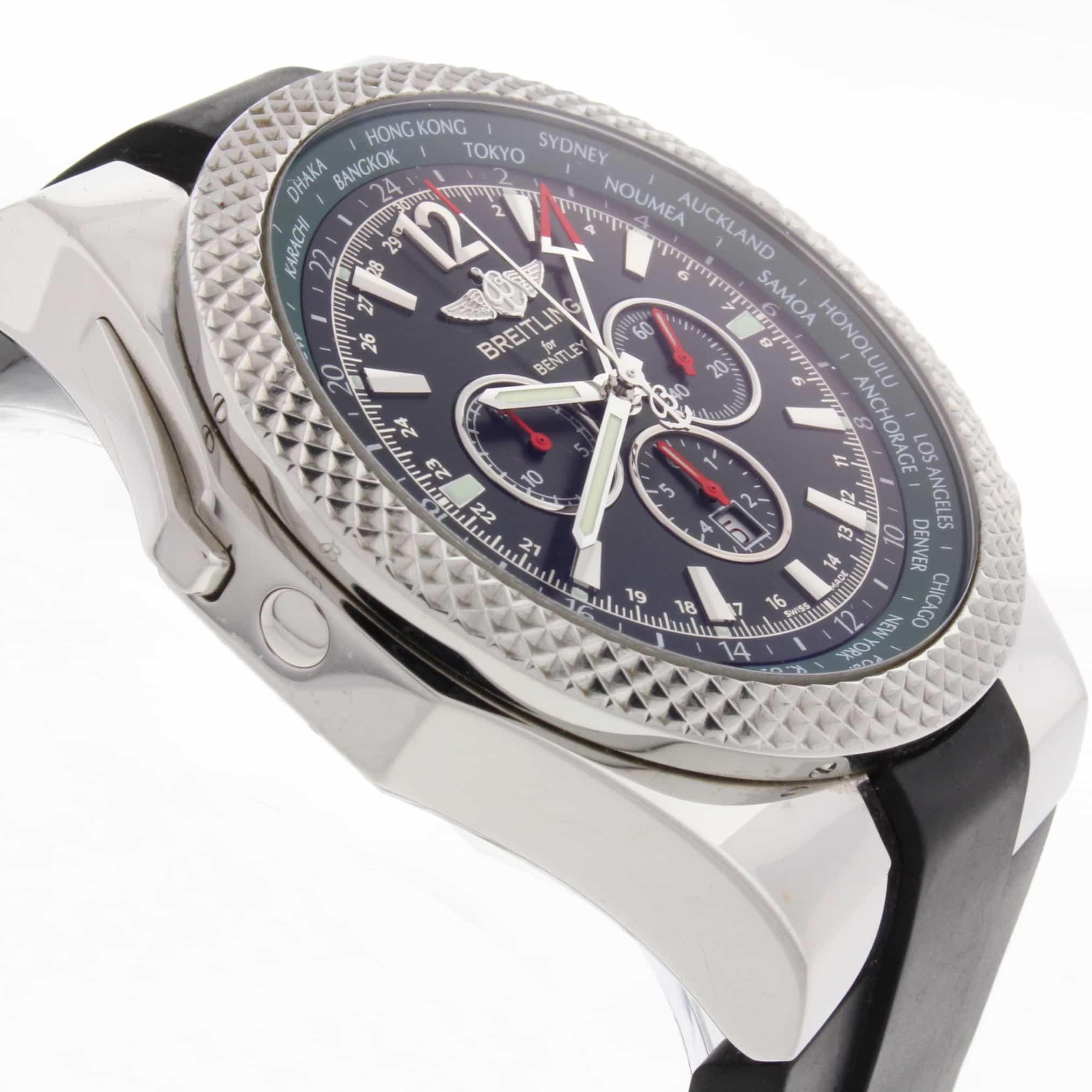 Breitling Bentley Motors Limited Edition Chronograph Automatic Watch In Excellent Condition For Sale In New York, NY