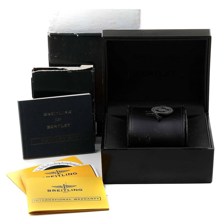 Breitling Bentley Motors Silver Dial Chronograph Mens Watch A44362 Box Papers For Sale 6