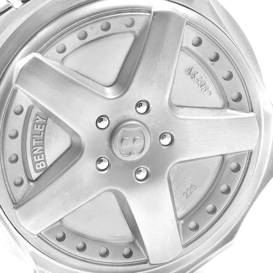 Breitling Bentley Motors Silver Dial Chronograph Mens Watch A44362 Box Papers For Sale 2