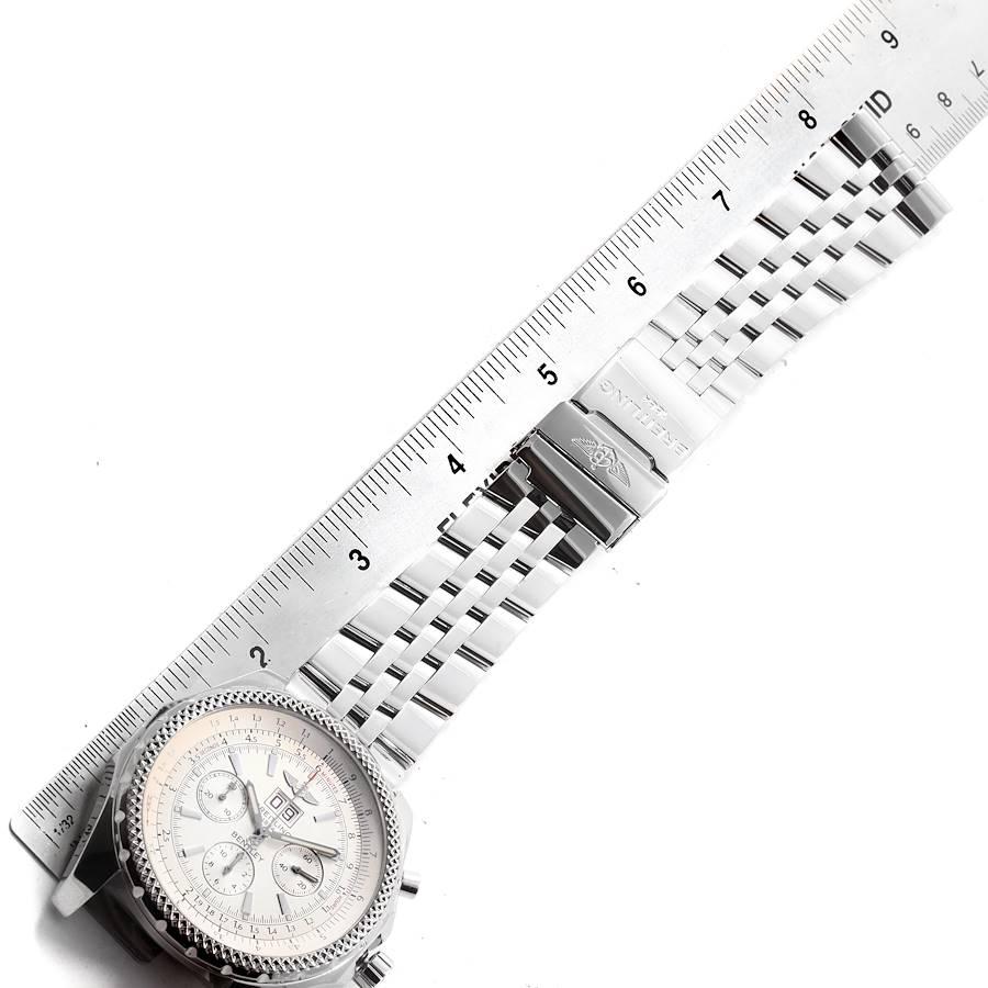Breitling Bentley Motors Silver Dial Chronograph Mens Watch A44362 Box Papers For Sale 5