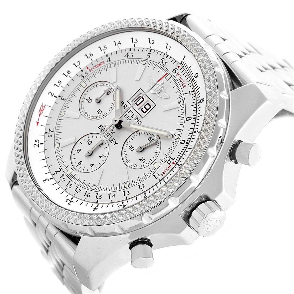Breitling Bentley Motors Silver Dial Chronograph Men's Watch A44362 For Sale 7