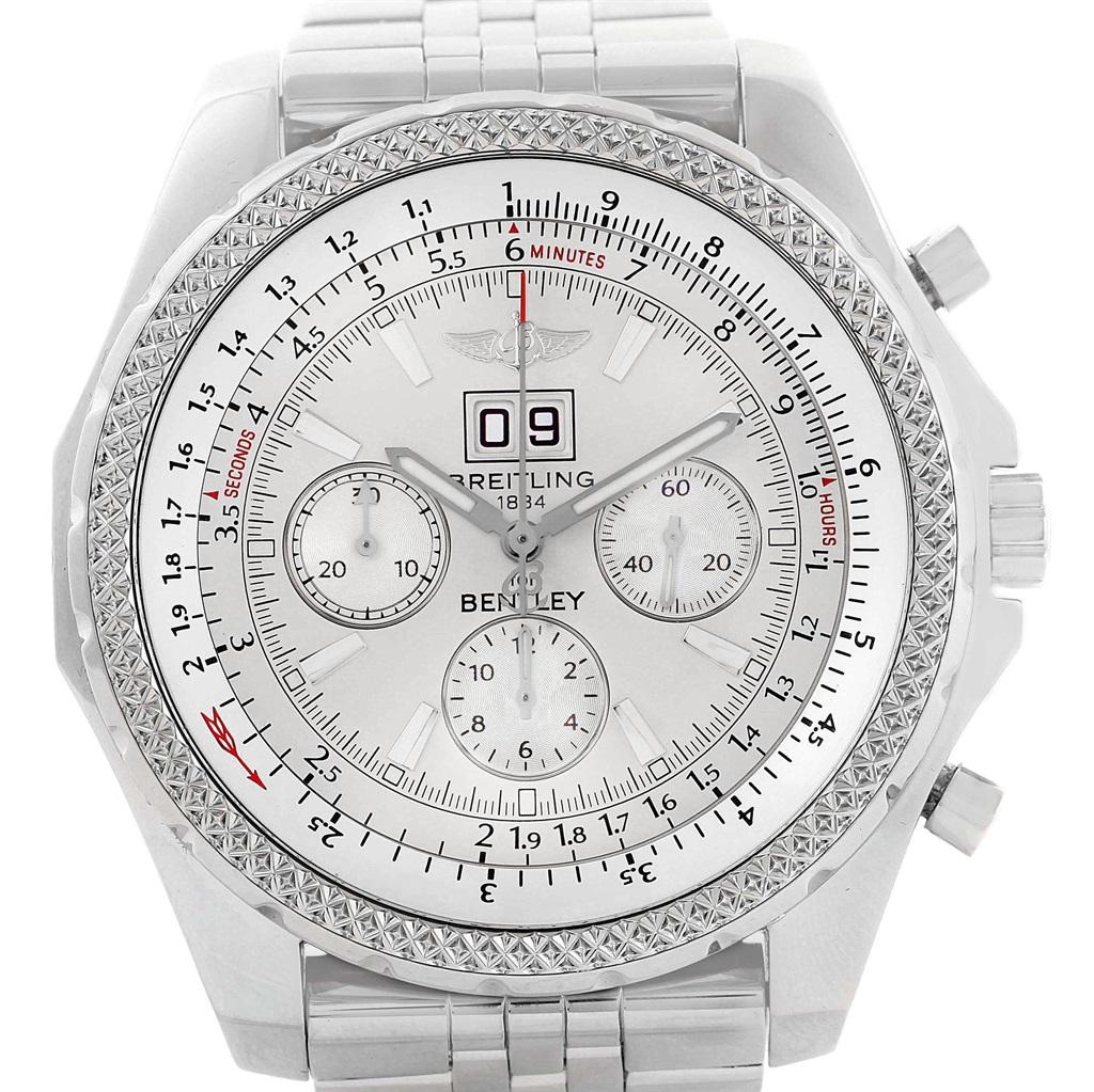 Breitling Bentley Motors Silver Dial Chronograph Men's Watch A44362 For Sale 1