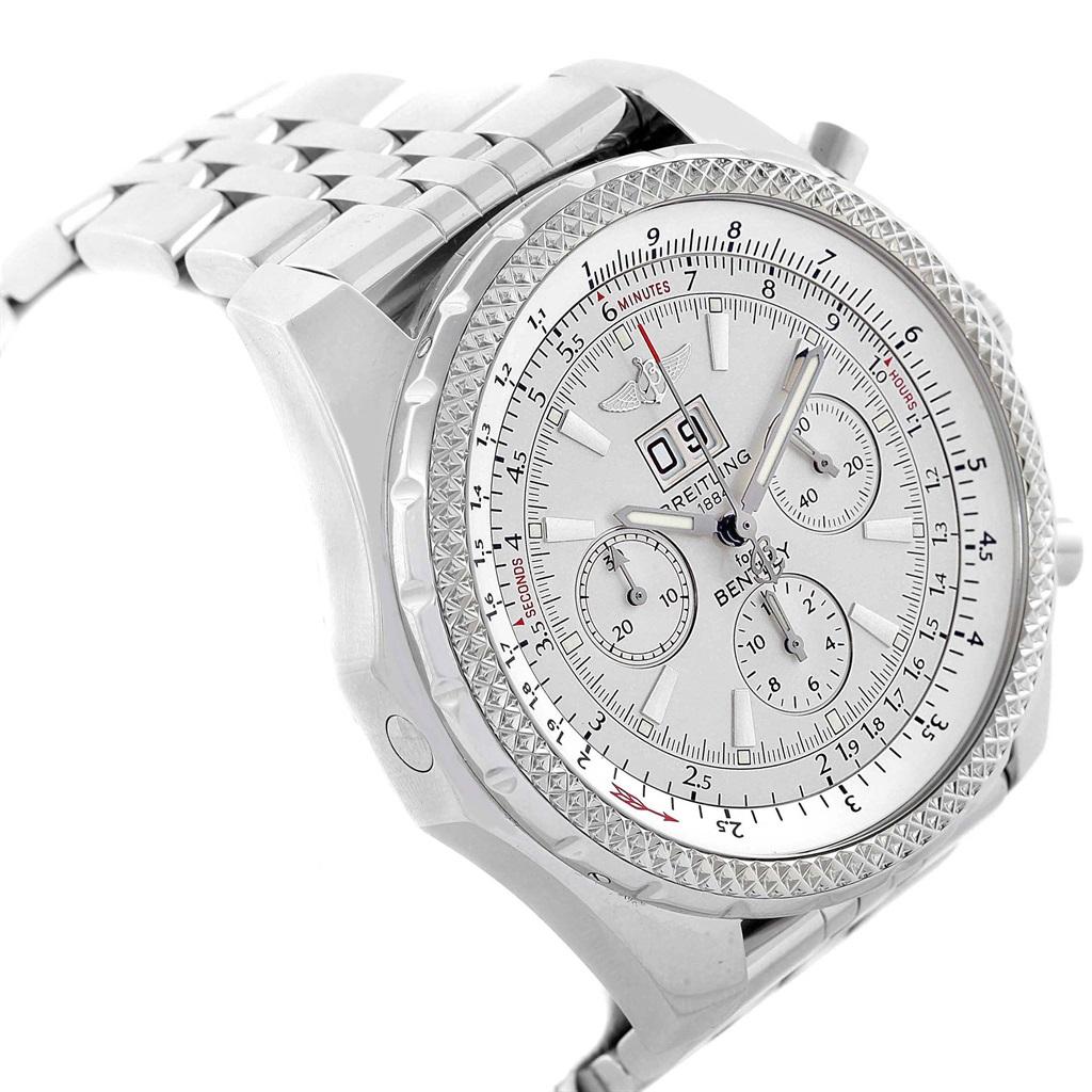 Breitling Bentley Motors Silver Dial Chronograph Men's Watch A44362 For Sale 5