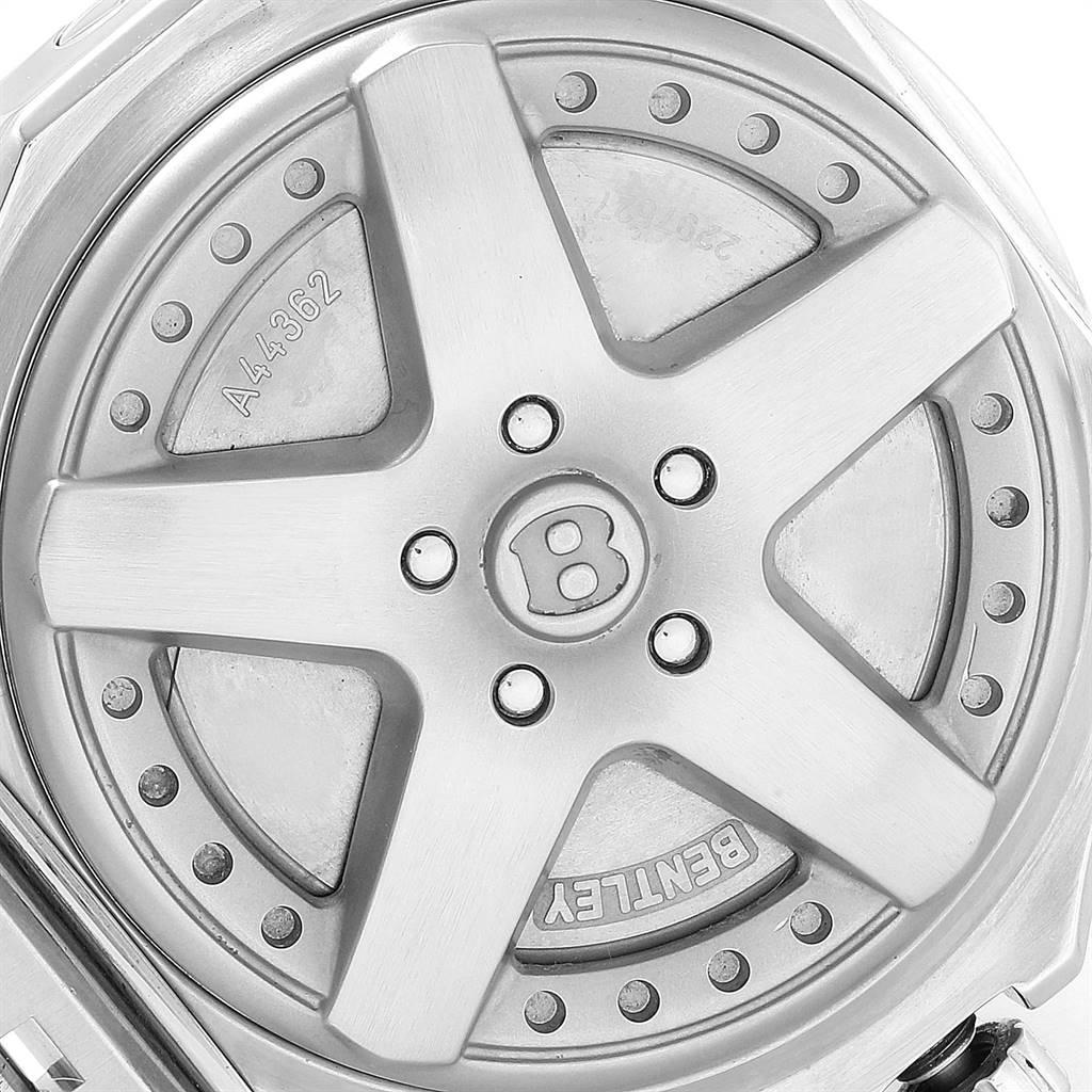 Breitling Bentley Motors Silver Dial Chronograph Watch A44362 Box Papers For Sale 3