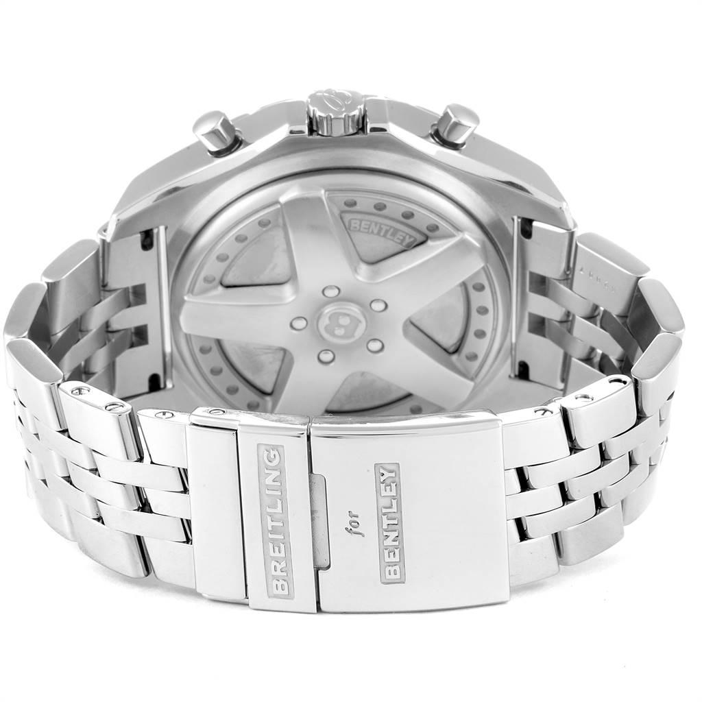 Breitling Bentley Motors Silver Dial Chronograph Watch A44362 Box Papers For Sale 4