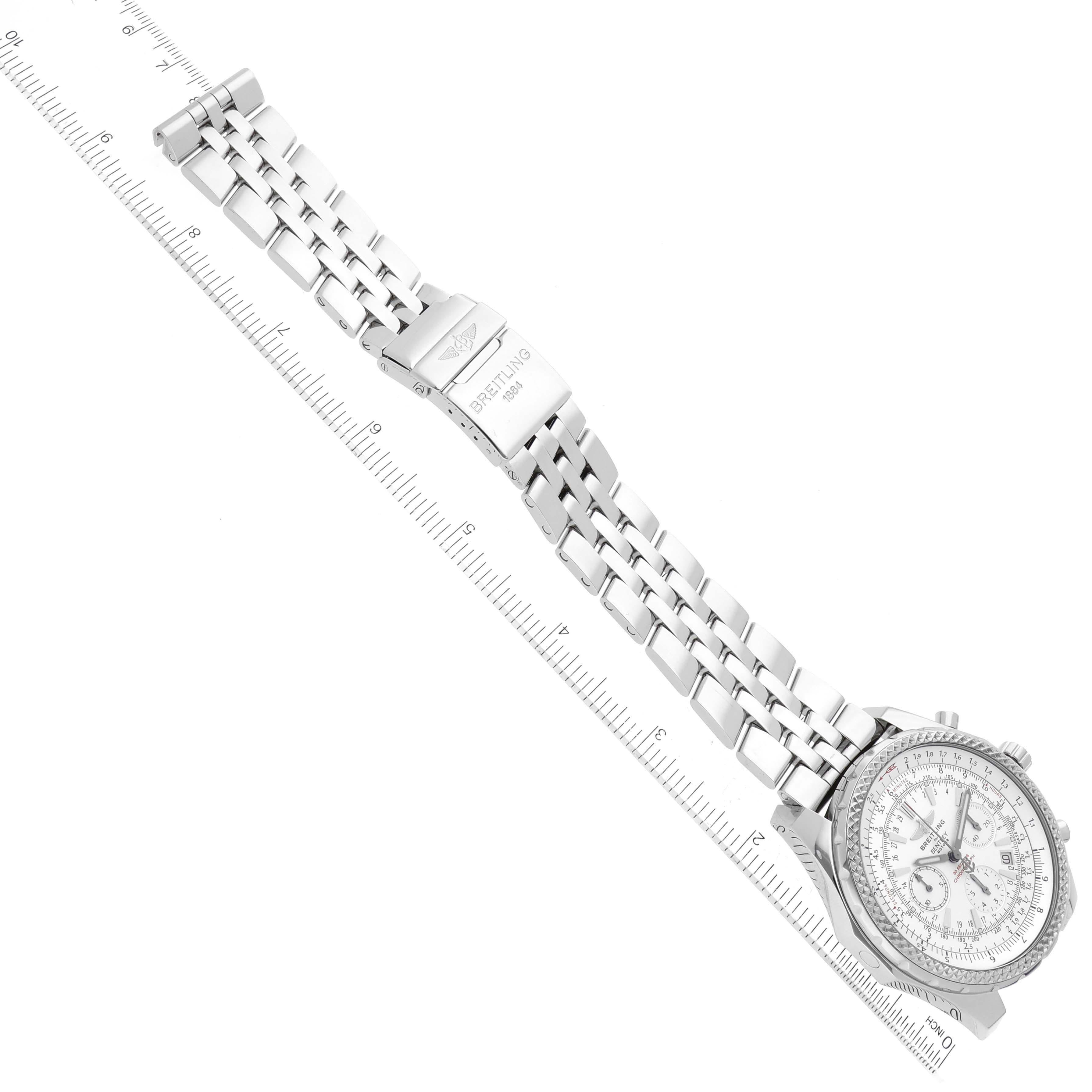 Men's Breitling Bentley Motors Silver Dial Steel Chronograph Mens Watch A25362