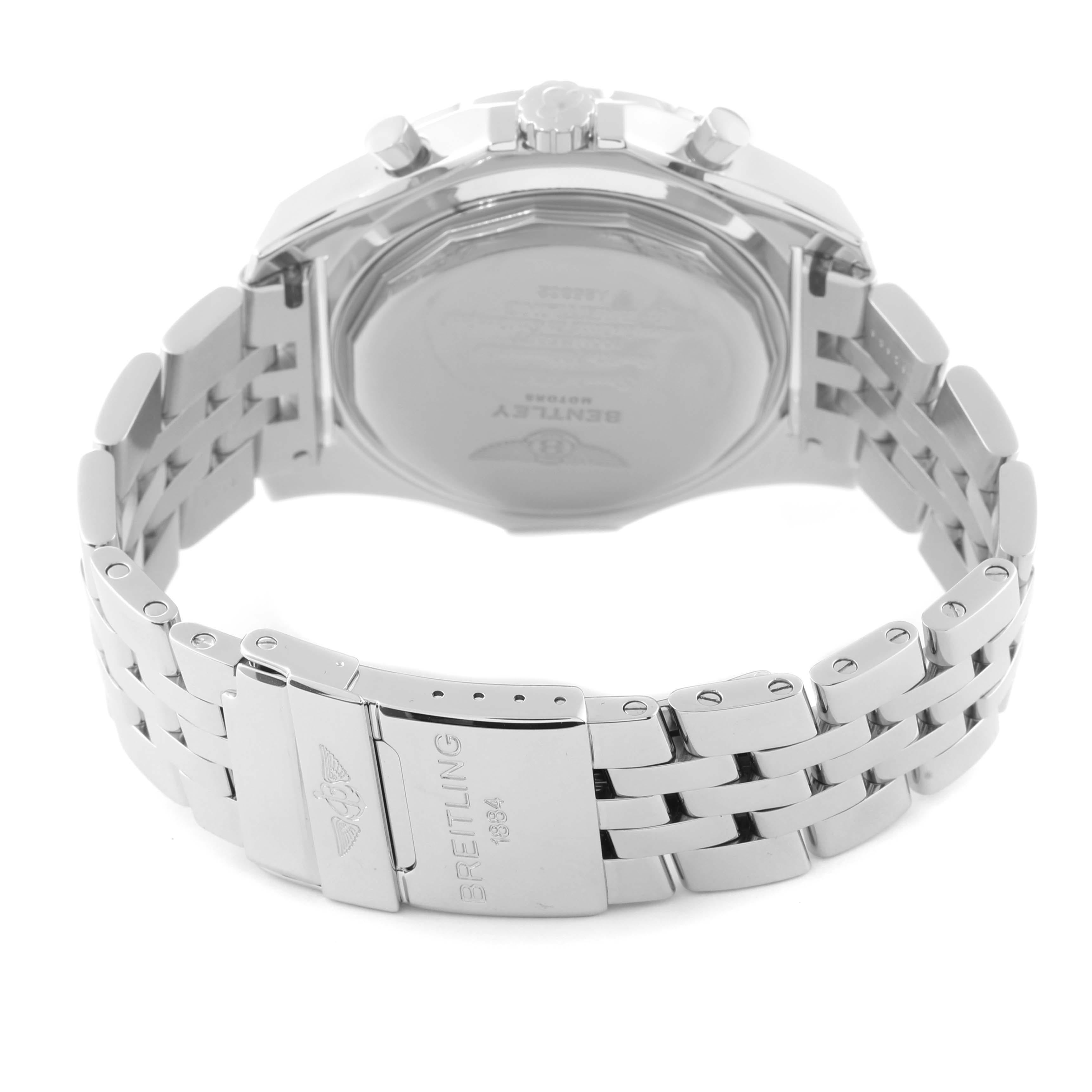 Breitling Bentley Motors Silver Dial Steel Chronograph Mens Watch A25362 2