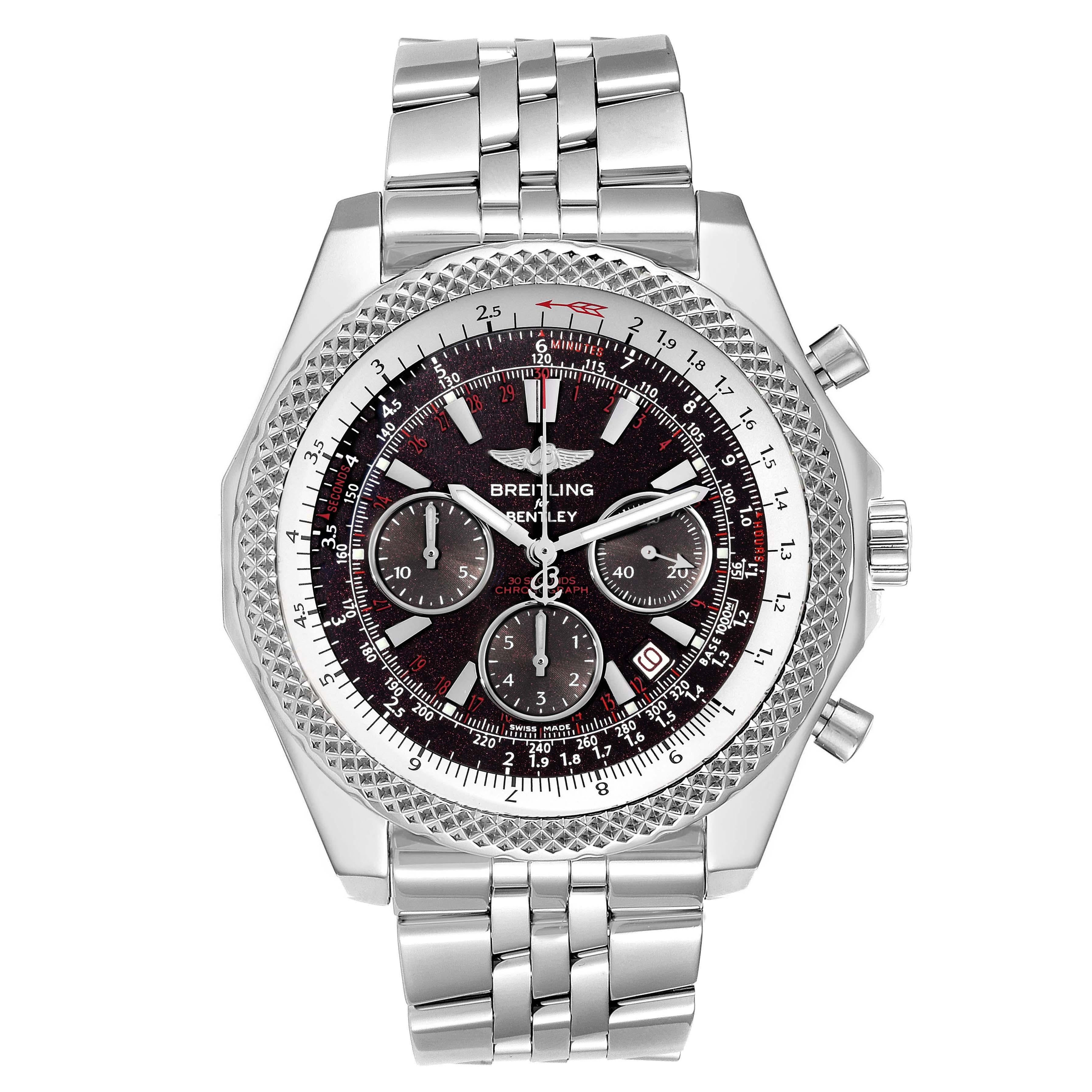 Breitling Bentley Motors Special Edition Steel Mens Watch A25364 Papers In Excellent Condition In Atlanta, GA
