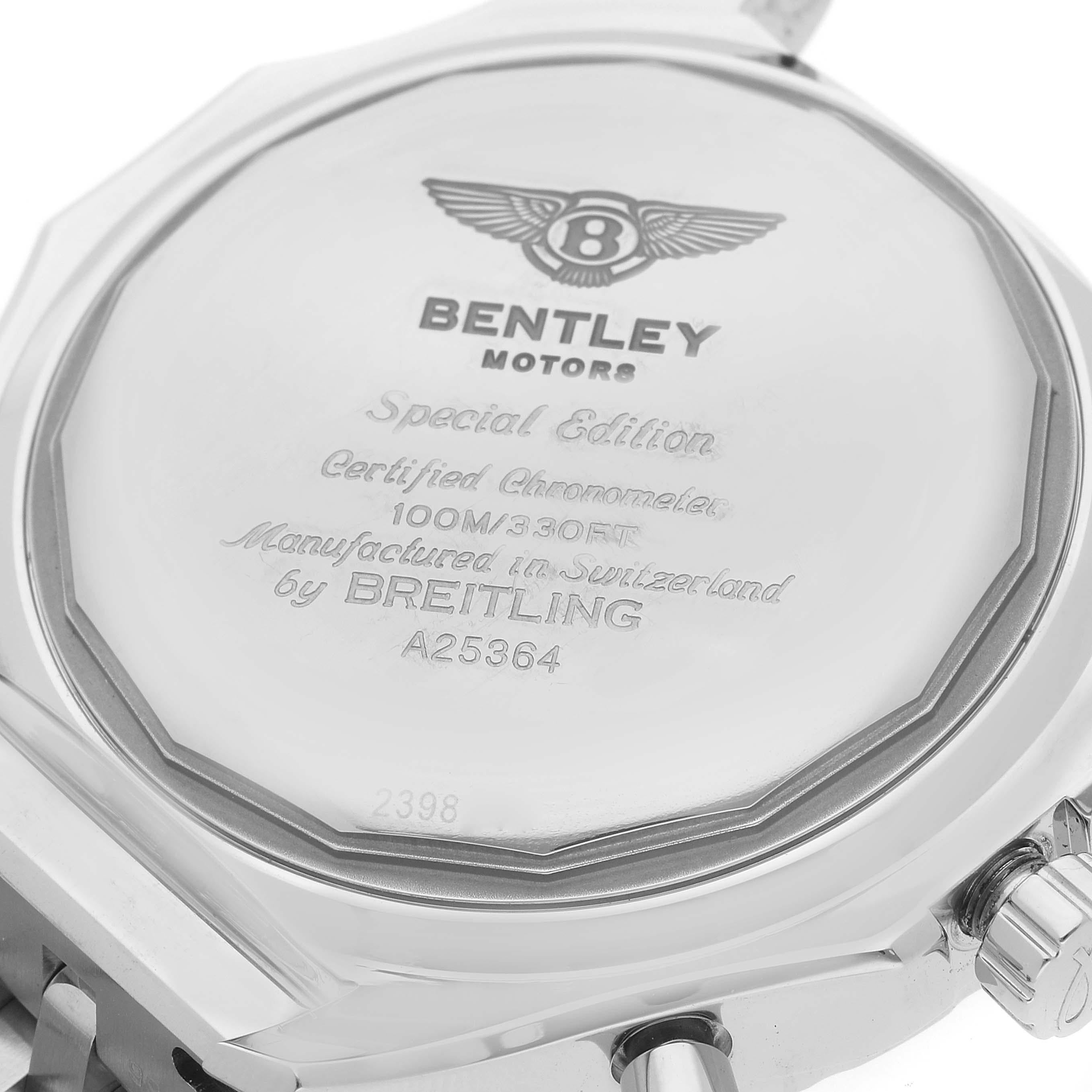 Breitling Bentley Motors Special Edition Steel Mens Watch A25364 Papers 2
