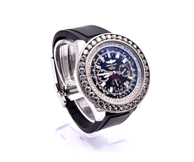 Breitling Bentley Motors Stainless Steel Custom Diamond